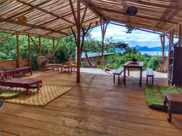 Inside the retreat cafe